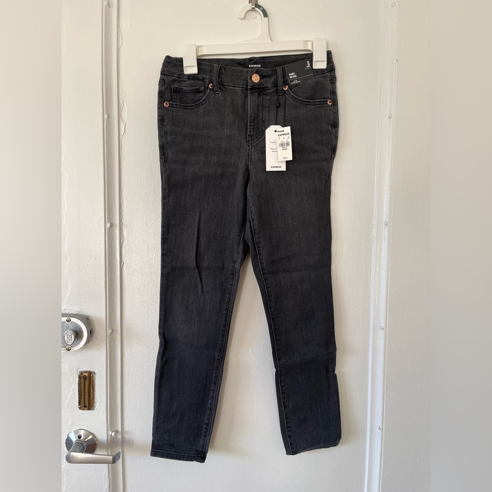Express FLEXX skinny mid-rise, faded black size 0, 2, 4